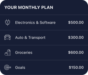 monthly budget plan example